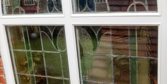 Double Glazing, Curved Stained Glass Window with Frame Repair, Brighton and Hove